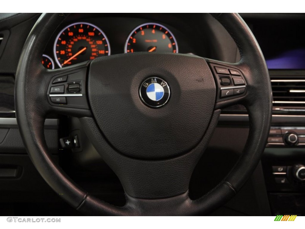 2011 BMW 7 Series 750Li xDrive Sedan Black Nappa Leather Steering Wheel Photo #88600093