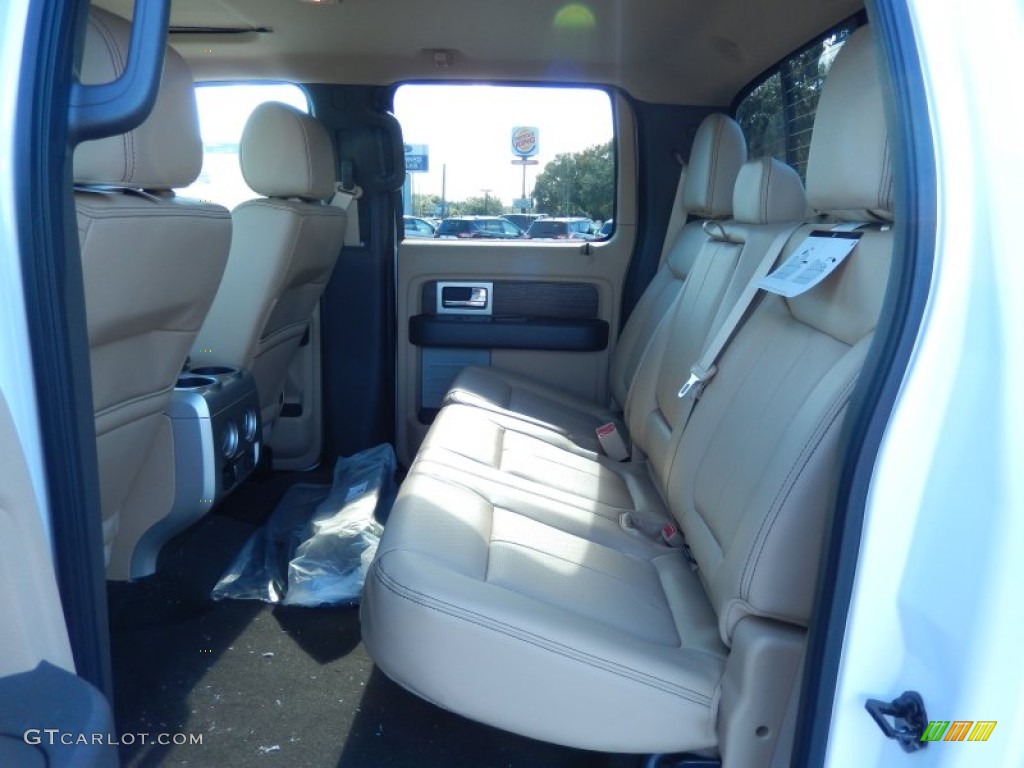 Pale Adobe Interior 2014 Ford F150 Lariat SuperCrew 4x4 Photo #88600494