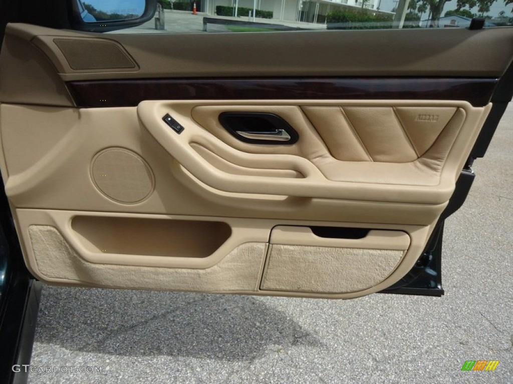 1997 BMW 7 Series 740iL Sedan Beige Door Panel Photo #88600717