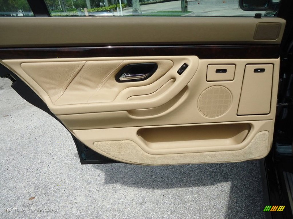 1997 BMW 7 Series 740iL Sedan Beige Door Panel Photo #88601092