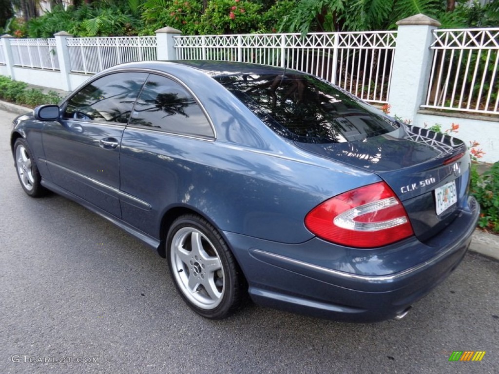 2004 CLK 500 Coupe - Cadet Blue Metallic / Charcoal photo #5