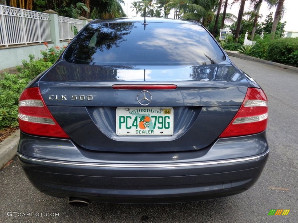 2004 CLK 500 Coupe - Cadet Blue Metallic / Charcoal photo #7