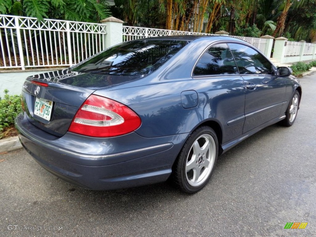 2004 CLK 500 Coupe - Cadet Blue Metallic / Charcoal photo #9