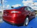 2014 Ruby Red Ford Fusion Hybrid S  photo #3