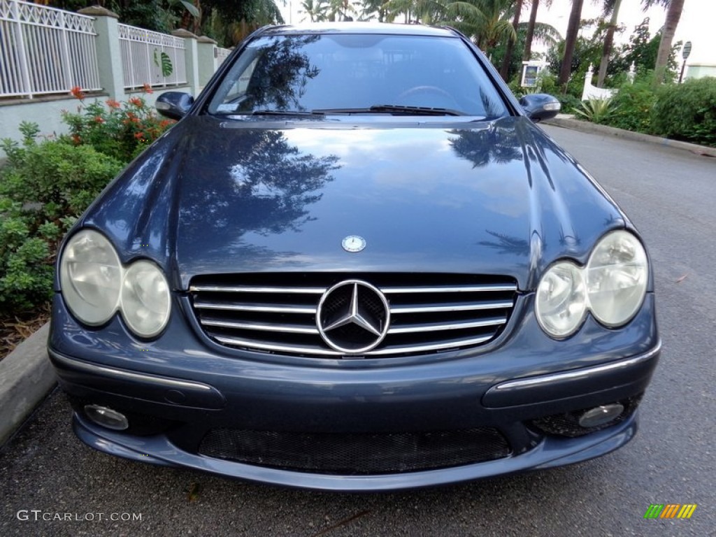 2004 CLK 500 Coupe - Cadet Blue Metallic / Charcoal photo #15