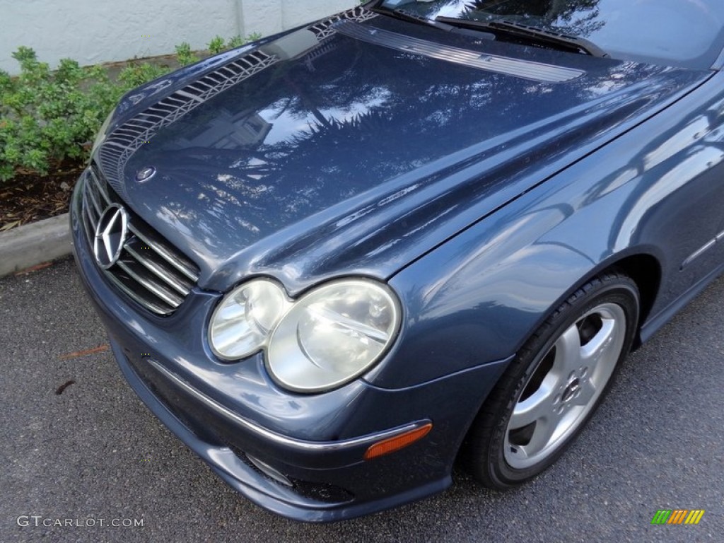 2004 CLK 500 Coupe - Cadet Blue Metallic / Charcoal photo #19