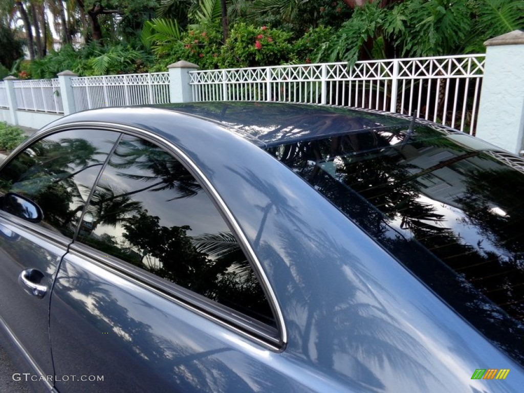2004 CLK 500 Coupe - Cadet Blue Metallic / Charcoal photo #25