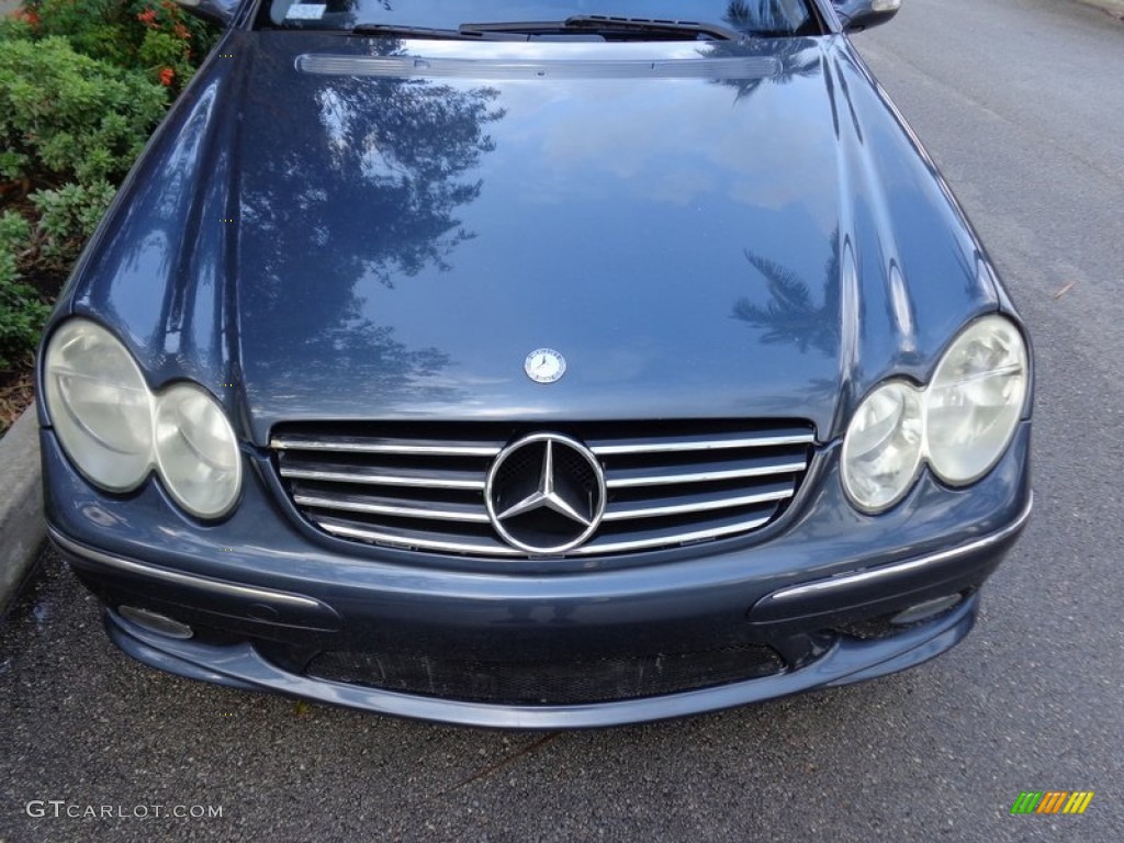 2004 CLK 500 Coupe - Cadet Blue Metallic / Charcoal photo #29