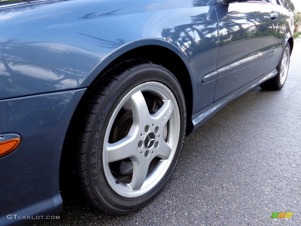 2004 CLK 500 Coupe - Cadet Blue Metallic / Charcoal photo #35