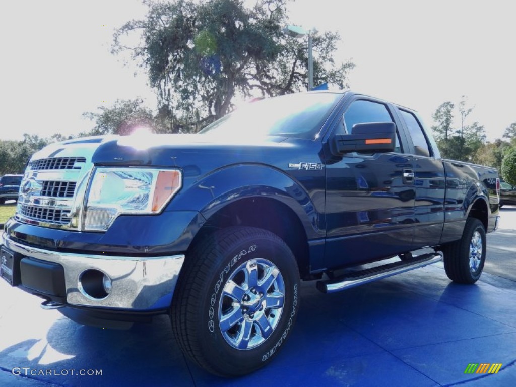2014 F150 XLT SuperCab 4x4 - Blue Jeans / Steel Grey photo #1