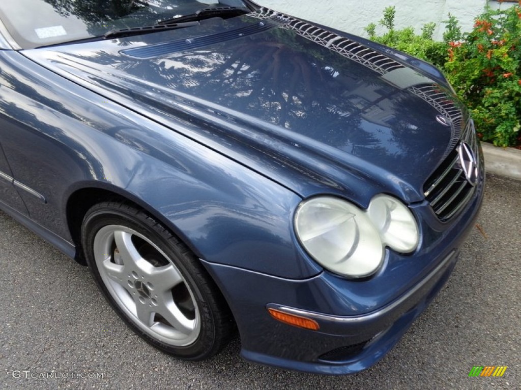 2004 CLK 500 Coupe - Cadet Blue Metallic / Charcoal photo #47