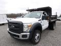 Oxford White - F550 Super Duty XL Regular Cab 4x4 Dump Truck Photo No. 4