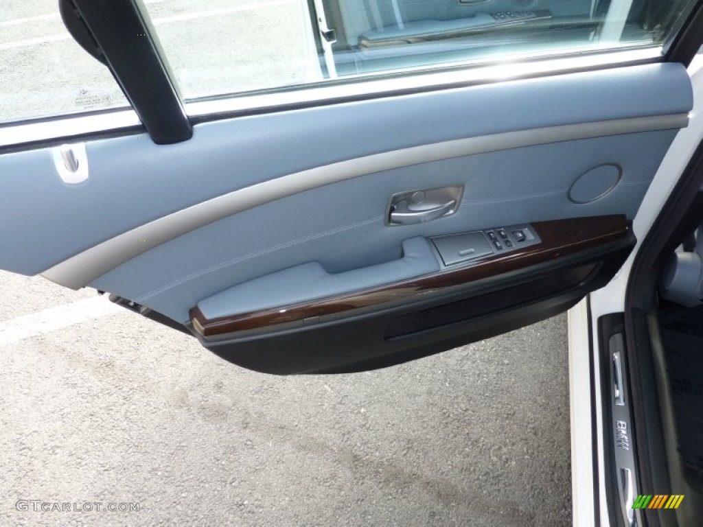 2008 BMW 7 Series 750Li Sedan Lava Blue Door Panel Photo #88604875