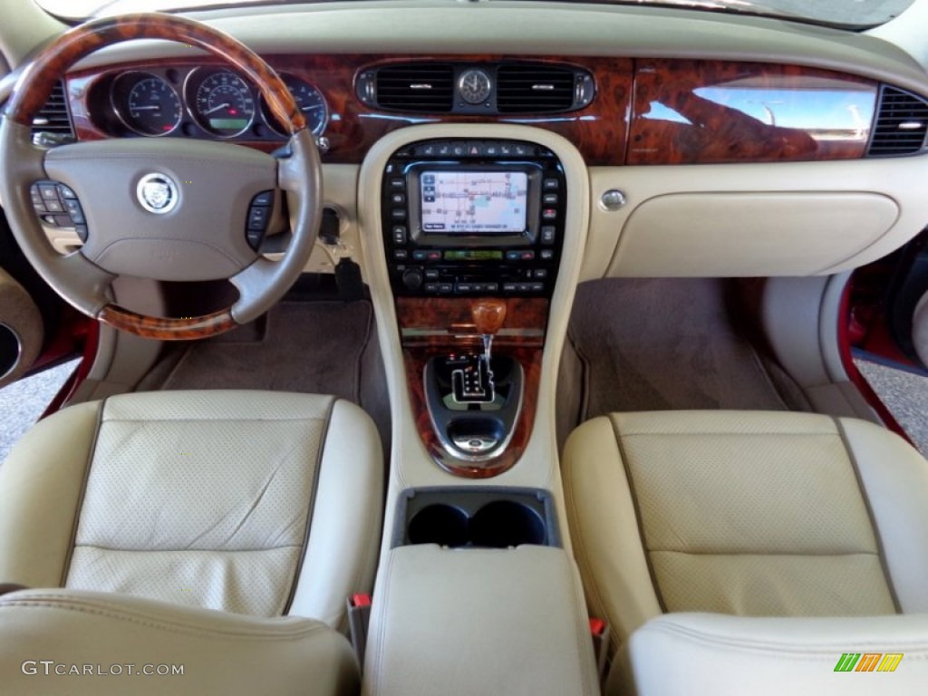 2008 Jaguar XJ XJ8 L Champagne/Mocha Dashboard Photo #88607728