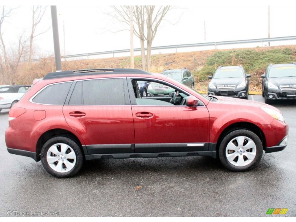 2012 Outback 3.6R Limited - Ruby Red Pearl / Off Black photo #4