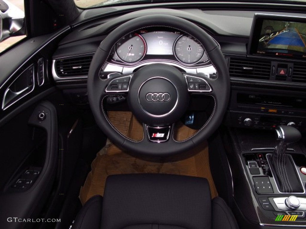2014 S6 Prestige quattro Sedan - Moonlight Blue Metallic / Black Valcona photo #12