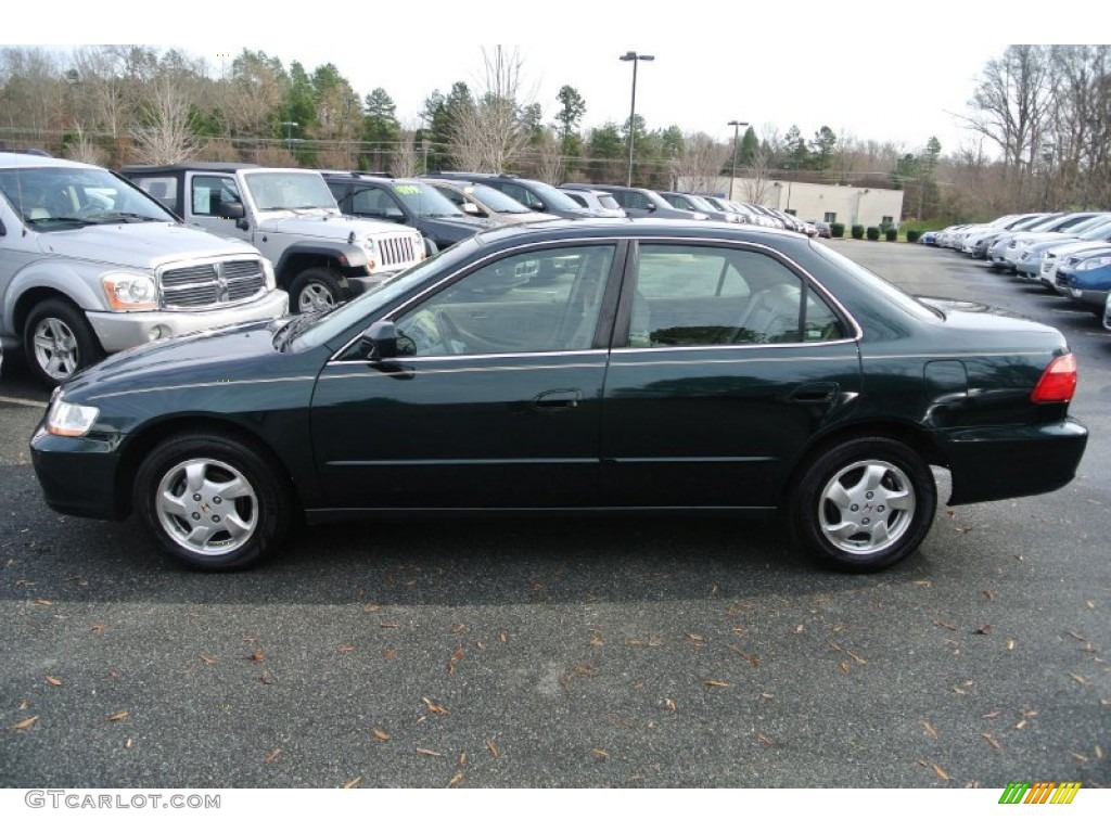 1999 Accord EX Sedan - Dark Emerald Pearl / Ivory photo #3