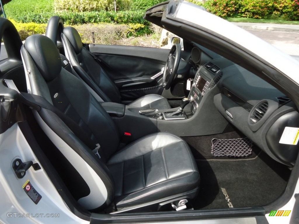 Blue Interior 2005 Mercedes-Benz SLK 55 AMG Roadster Photo #88611331