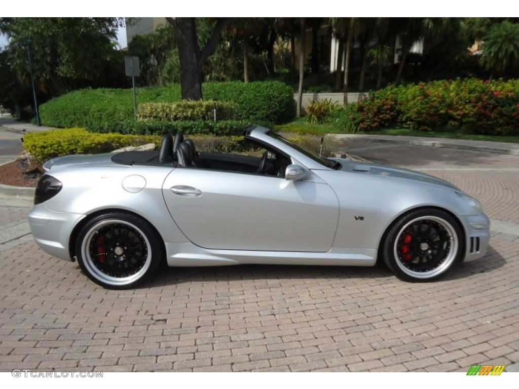 Iridium Silver Metallic 2005 Mercedes-Benz SLK 55 AMG Roadster Exterior Photo #88611346