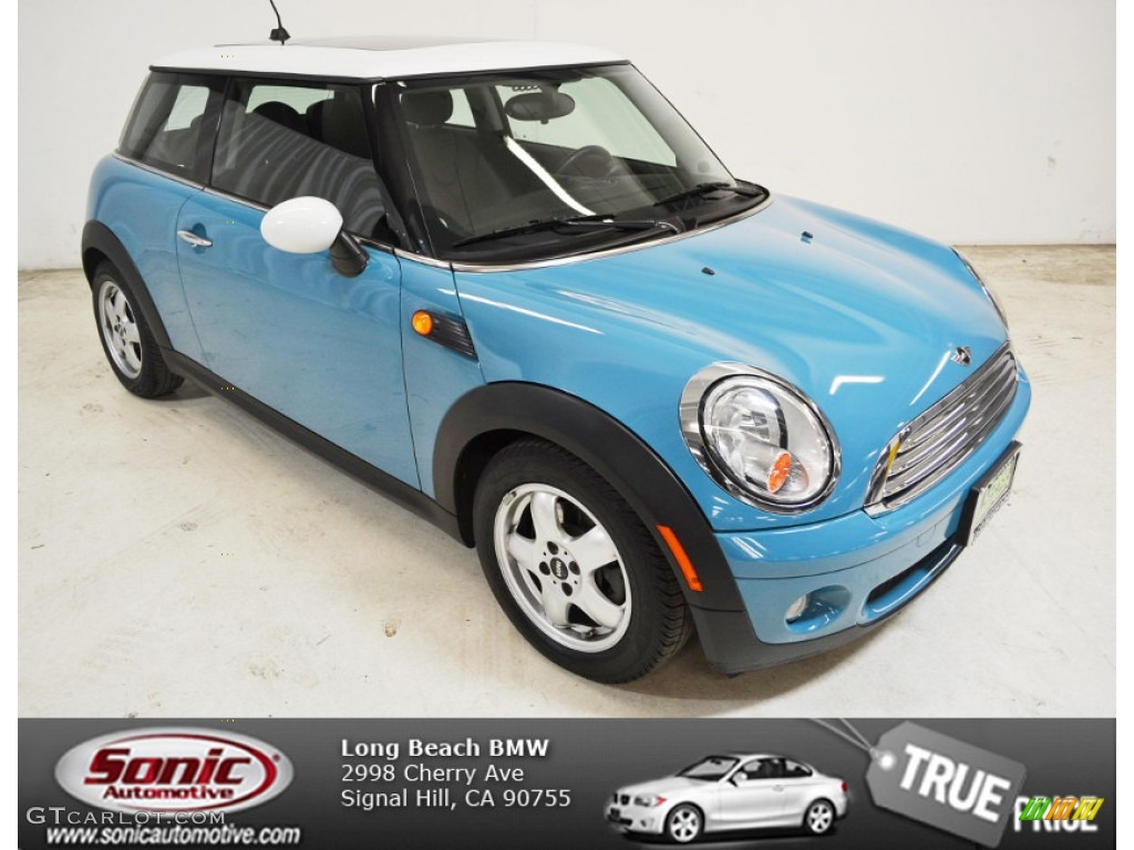 2008 Cooper Hardtop - Oxygen Blue / Grey/Black photo #1