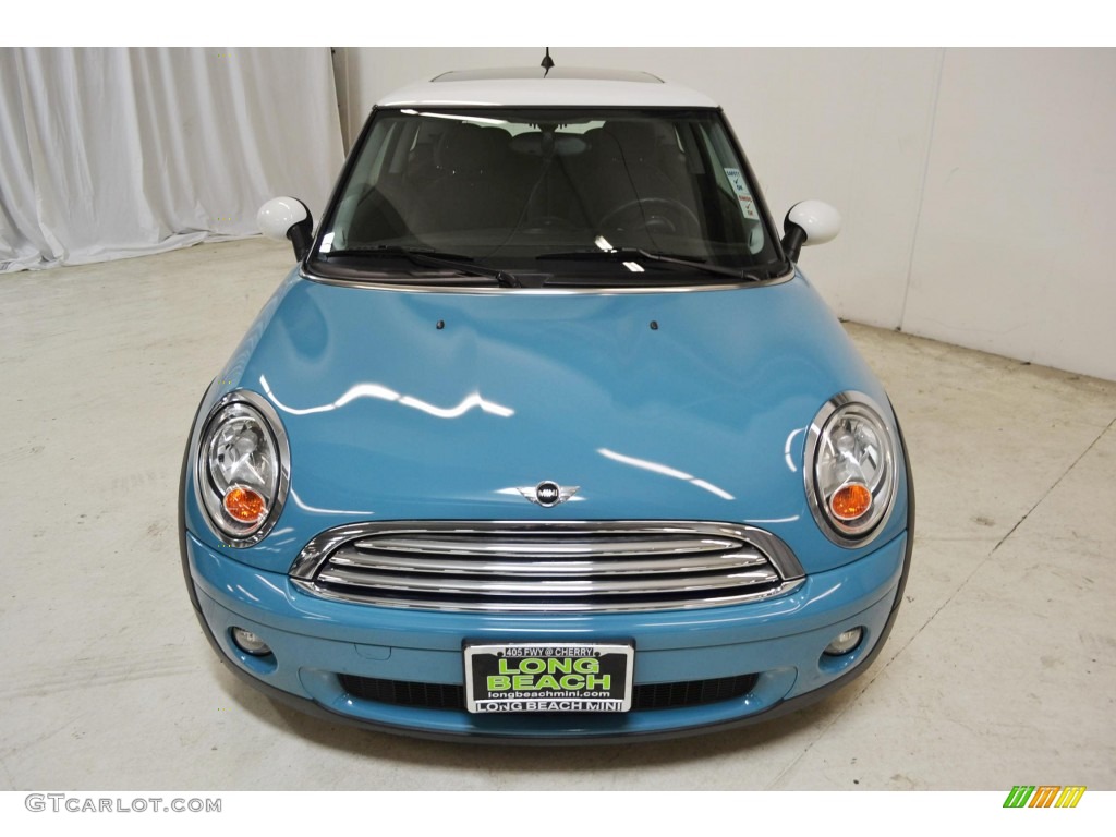 2008 Cooper Hardtop - Oxygen Blue / Grey/Black photo #4