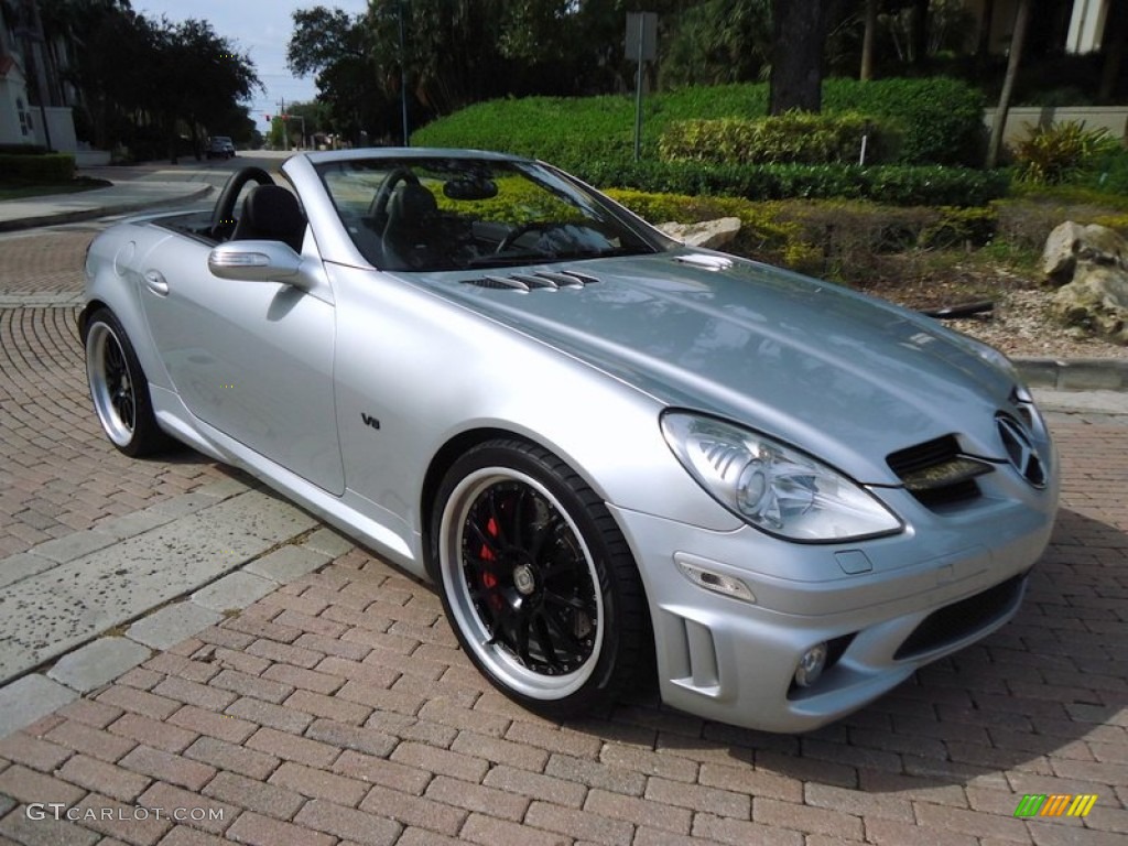 Iridium Silver Metallic 2005 Mercedes-Benz SLK 55 AMG Roadster Exterior Photo #88611847