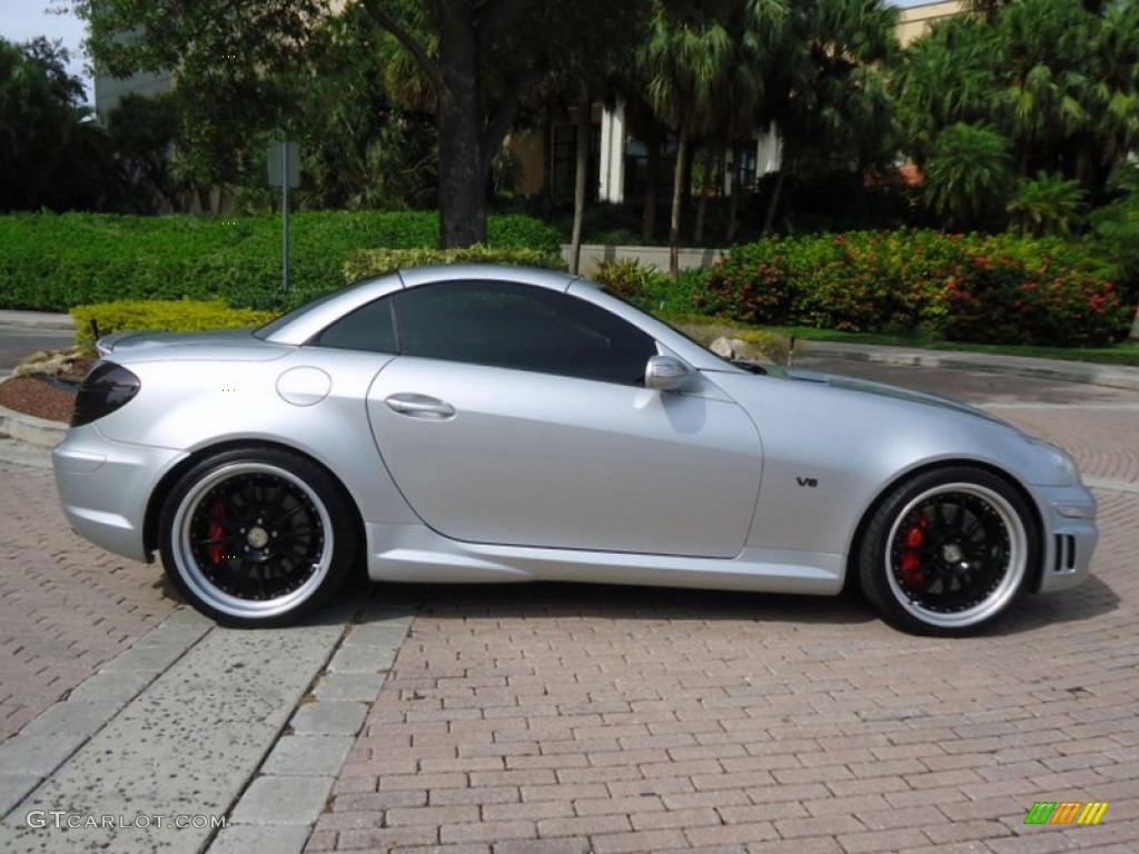 Iridium Silver Metallic 2005 Mercedes-Benz SLK 55 AMG Roadster Exterior Photo #88612135