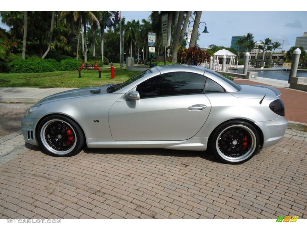Iridium Silver Metallic 2005 Mercedes-Benz SLK 55 AMG Roadster Exterior Photo #88612222