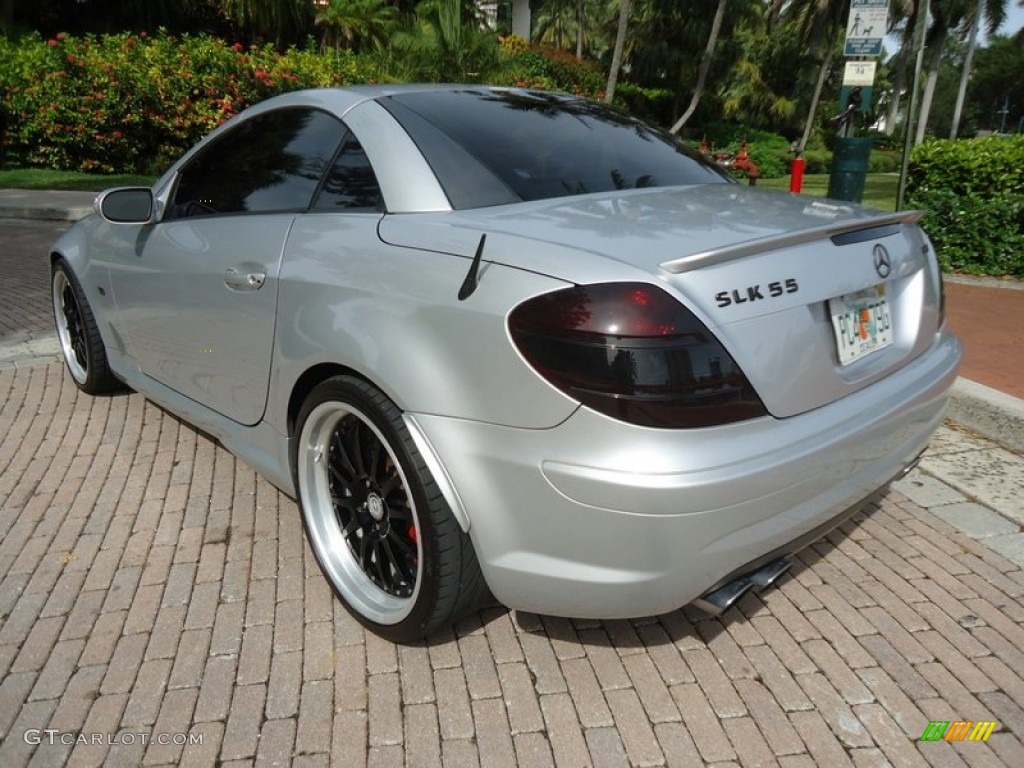 2005 SLK 55 AMG Roadster - Iridium Silver Metallic / Blue photo #57