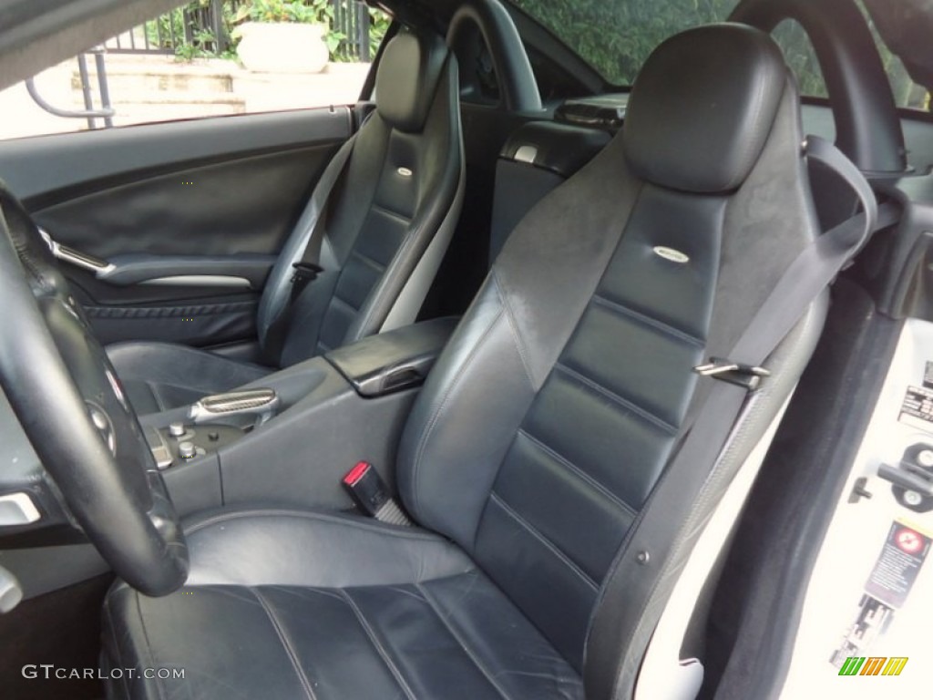 Blue Interior 2005 Mercedes-Benz SLK 55 AMG Roadster Photo #88612579