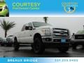 2011 White Platinum Metallic Tri-Coat Ford F250 Super Duty Lariat Crew Cab 4x4  photo #1