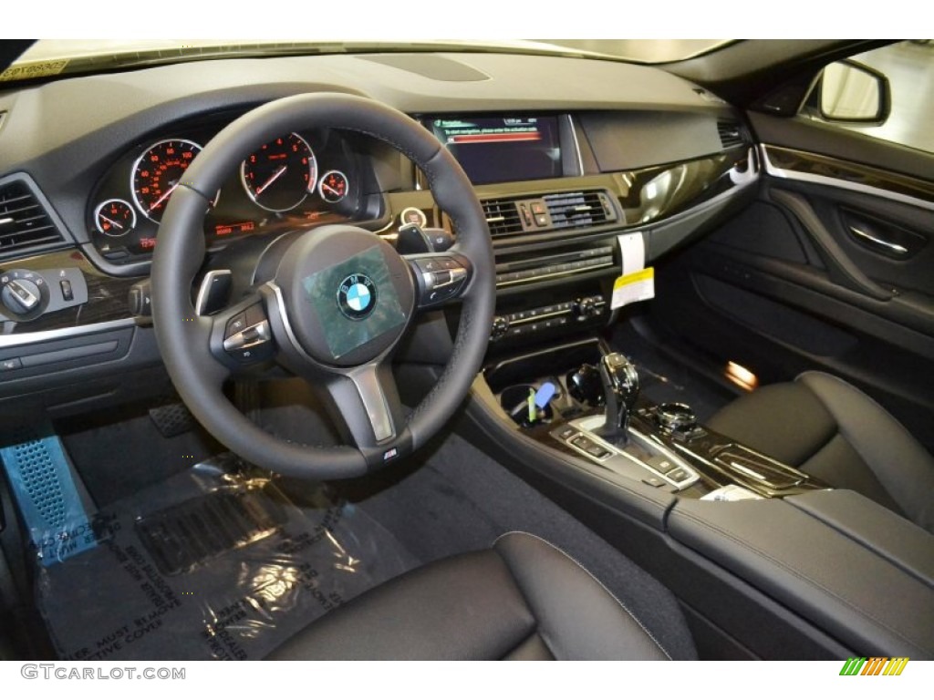 Black Interior 2014 BMW 5 Series 550i Sedan Photo #88614046