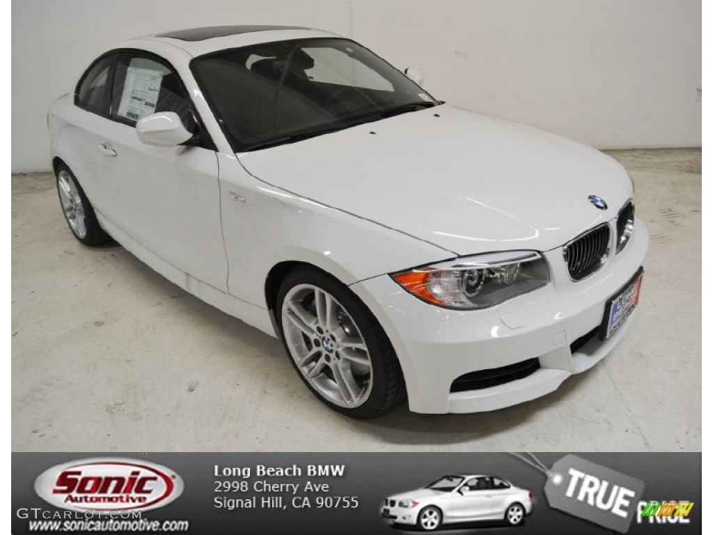 2013 1 Series 135i Coupe - Alpine White / Black photo #1