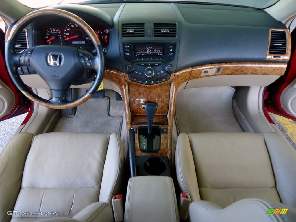2003 Accord EX V6 Coupe - San Marino Red / Ivory photo #2