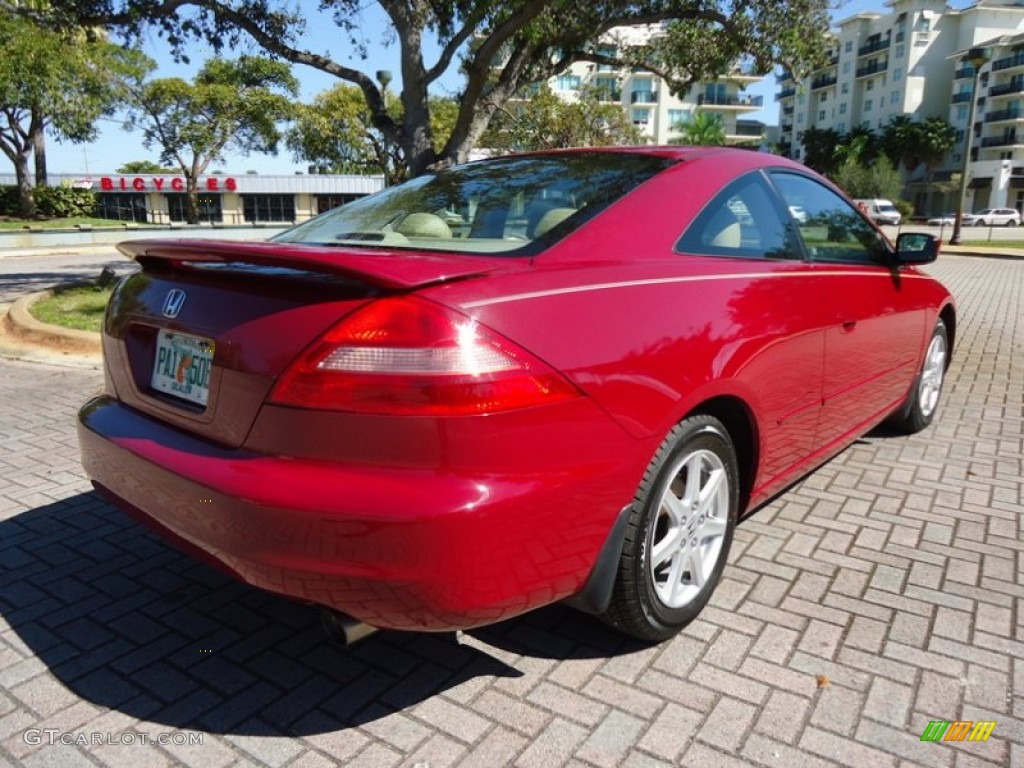 2003 Accord EX V6 Coupe - San Marino Red / Ivory photo #5