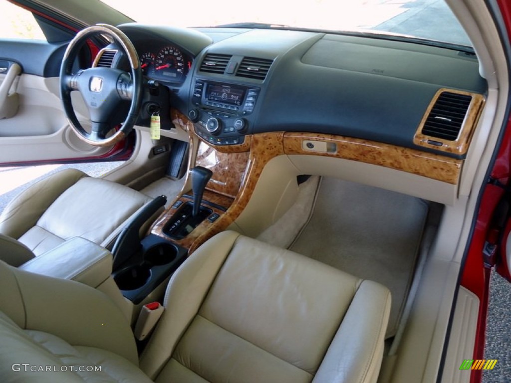2003 Accord EX V6 Coupe - San Marino Red / Ivory photo #6