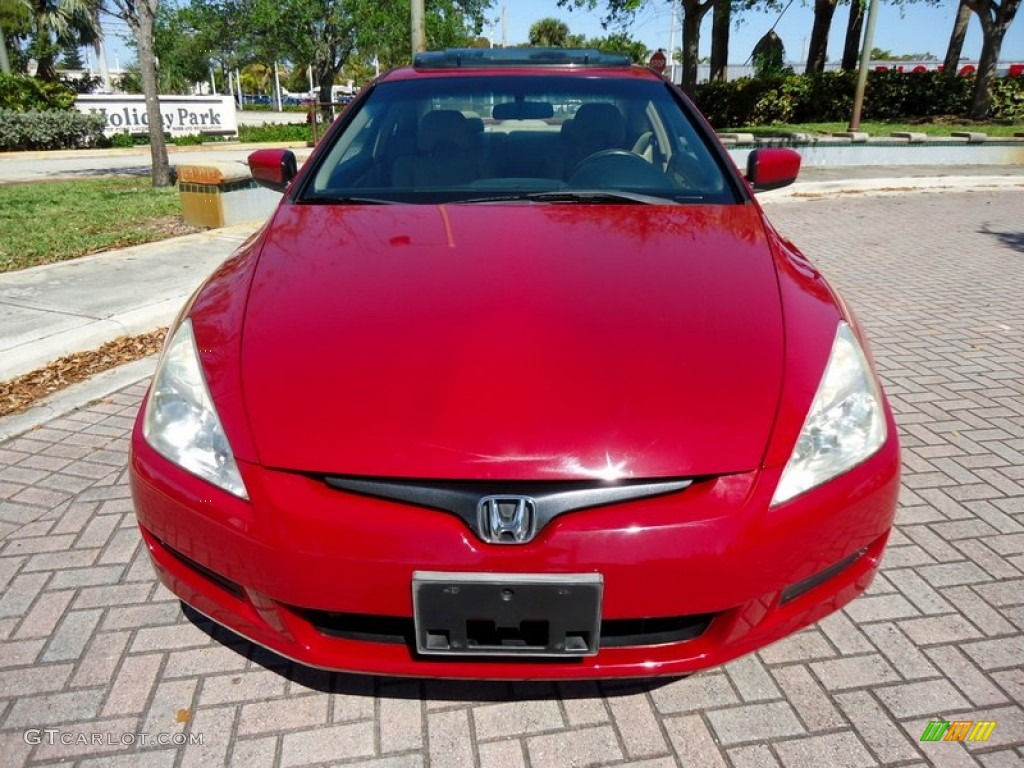2003 Accord EX V6 Coupe - San Marino Red / Ivory photo #11