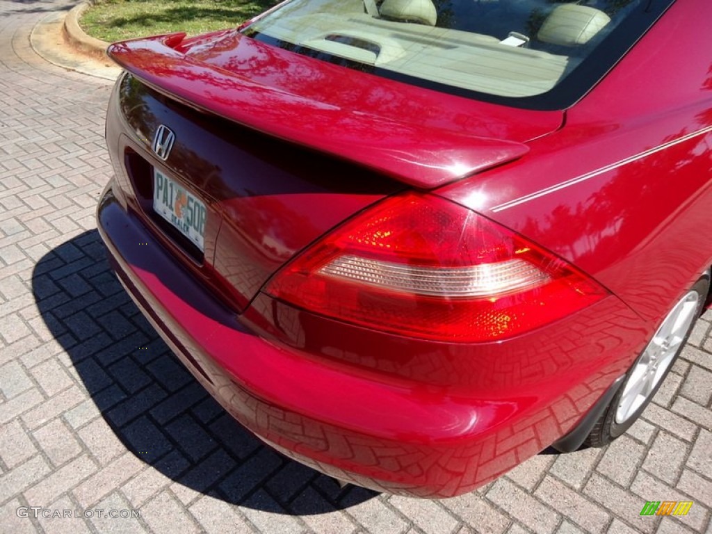 2003 Accord EX V6 Coupe - San Marino Red / Ivory photo #12