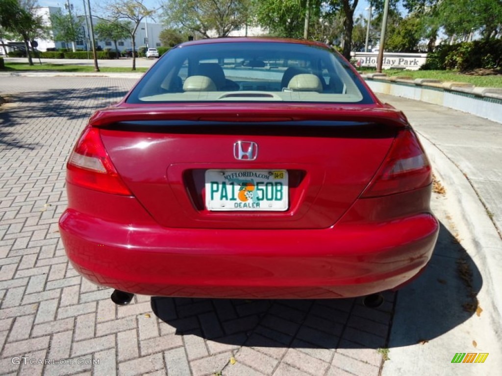 2003 Accord EX V6 Coupe - San Marino Red / Ivory photo #14