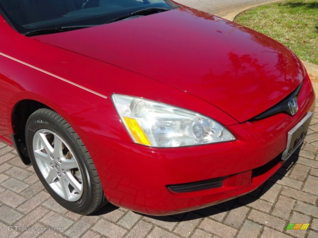 2003 Accord EX V6 Coupe - San Marino Red / Ivory photo #21