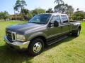 2002 Dark Shadow Grey Metallic Ford F350 Super Duty Lariat Crew Cab Dually  photo #13