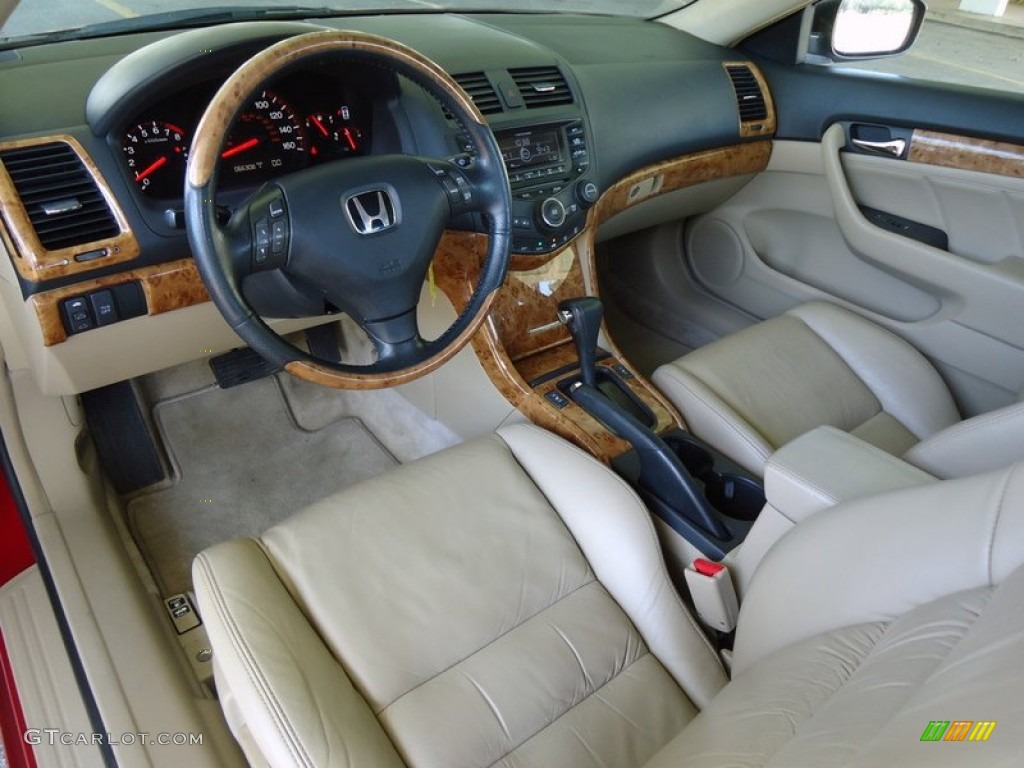 2003 Accord EX V6 Coupe - San Marino Red / Ivory photo #27