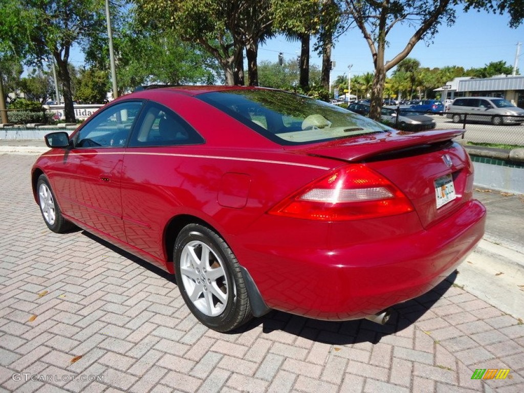 2003 Accord EX V6 Coupe - San Marino Red / Ivory photo #28
