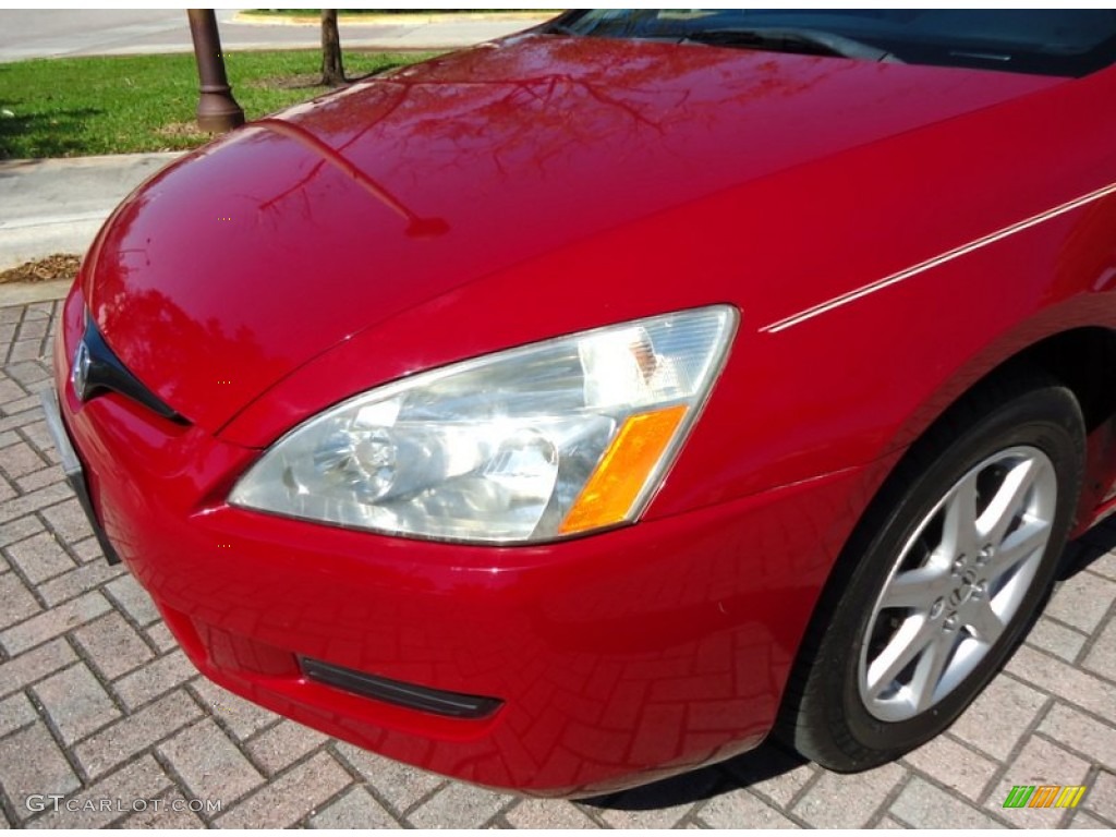 2003 Accord EX V6 Coupe - San Marino Red / Ivory photo #35