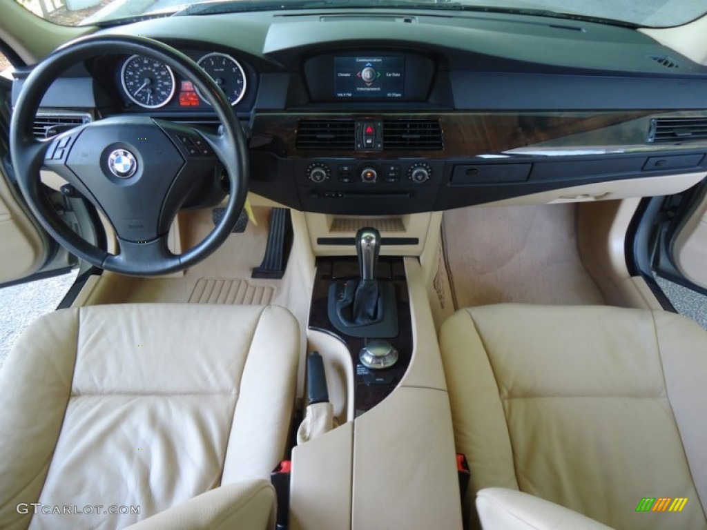 2004 BMW 5 Series 525i Sedan Beige Dashboard Photo #88618753