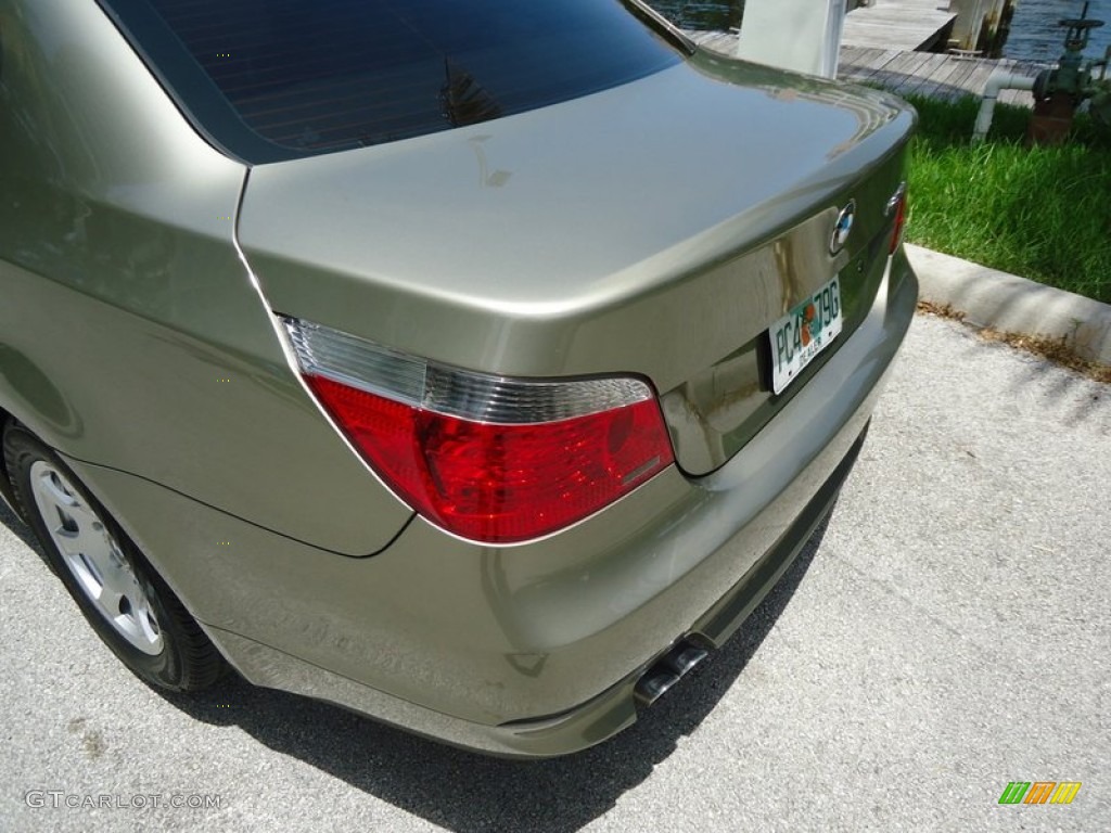 2004 5 Series 525i Sedan - Olivine Green Metallic / Beige photo #12