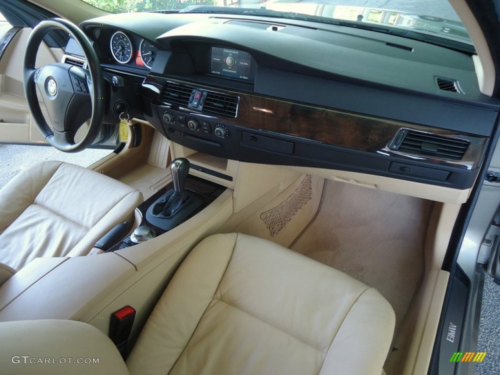 2004 BMW 5 Series 525i Sedan Beige Dashboard Photo #88618897