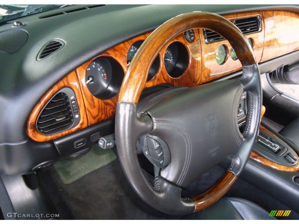 1997 Jaguar XK XK8 Convertible Charcoal Steering Wheel Photo #88618993