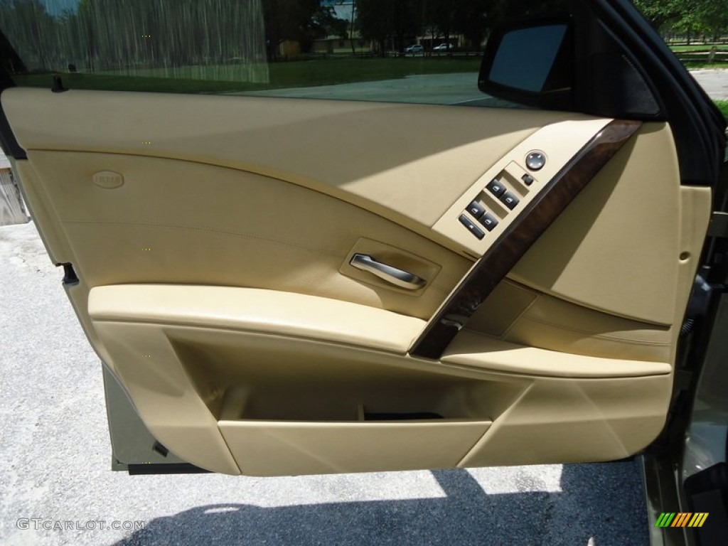 2004 BMW 5 Series 525i Sedan Beige Door Panel Photo #88619050