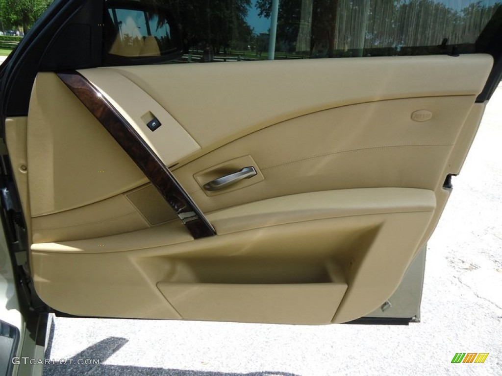2004 BMW 5 Series 525i Sedan Beige Door Panel Photo #88619059